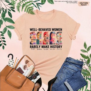 T-shirt da donna femminista, vestibilità regolare, girocollo, manica corta, 100% cotone, jersey stampato, vestibilità ampia, casual, per tutte le stagioni - Product Image 3