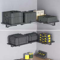 Étagère murale en métal JH-Mech, design de qualité supérieure, support de rangement pour garage, étagère murale en métal robuste pour garage