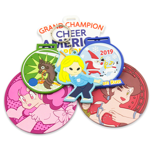 Custom Personalisrd Metal Sports Race Track Athletics 5k <b>Running</b> Souvenir Medal Family Pvc Medals Silicone Custom Rubber Medal - Product Image 2