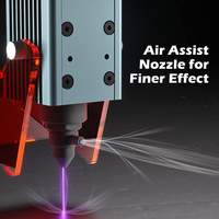 Module laser à diode de puissance professionnel 10W, nouvelle machine de gravure et de découpe pour le bois, le MDF, le papier, le contreplaqué de 1 à 9 mm, prend en charge les graphiques IA