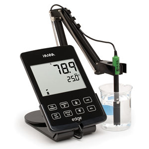 เครื่องวัดค่า pH และค่า <span class=keywords><strong>EC</strong></span> แบบตั้งโต๊ะ HI2040-02 พร้อมหน้าจอสัมผัส สำหรับห้องปฏิบัติการ วัดค่าหลายพารามิเตอร์ ยี่ห้อ <span class=keywords><strong>Hanna</strong></span> Edge - Product Image 1