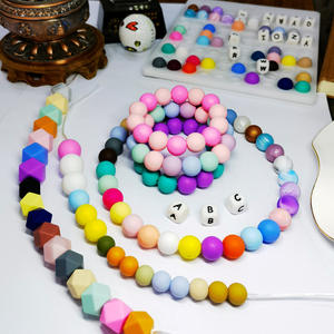 Cuentas de Silicona Hexagonales para la Dentición de Bebés, Multicolores, de 14 mm y 17 mm, Libres de BPA, de Grado Alimenticio, para la Fabricación de Joyas, Color Personalizado, al por Mayor - Product Image 6