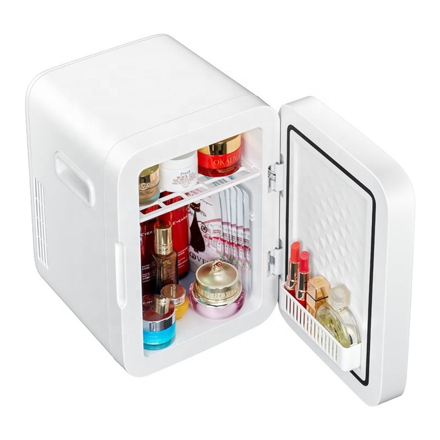 KEMIN New Custom Compact Thermo-Electric 10 Liters LED Lighted Mini Fridge with Glass Door