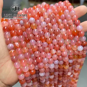 JD Wholesale 6mm 8mm Natural Stone AAA Quality Salt Source Agate Round Loose Beads For Jewelry Making