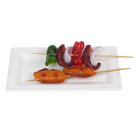 Assiette de canne à sucre rectangulaire jetable 10IN * 5IN Vaisselle biodégradable Assiette à dîner en bagasse pour rassemblements écologiques