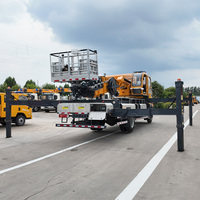 Plateforme de travail aérienne montée sur camion en acier, alimentée au diesel, 45 m, capacité de charge de 400 kg, rotation à 360°