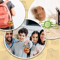 ROXGOCT RT-216 Porte-clés en peluche Capybara Kawaii, jouet unisexe, pendentif en peluche doux pour enfants, cadeau d'anniversaire pour sac à dos