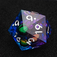 Dés en oeil de dragon bicolores géants personnalisés Dés de jeu de société de table roulants Accessoires Dés en résine DND 55MM