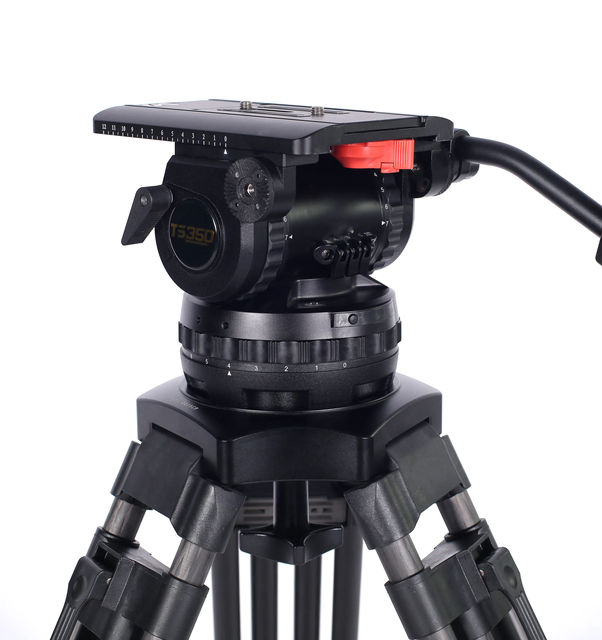 Professional Portable Heavy Duty Payload 40KGS Carbon Fiber Tripod with Fluid Head 150mm Bowl and Flip Lock