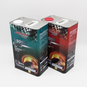 1 Gallon metal machine oil tin canister engine oil can empty paint cans with plastic cap and handle