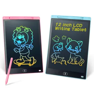 Meilleure qualité enfants planche à dessin LCD 12 pouces tablette d'écriture avec verrouillage intelligent électronique pour enfants en gros enfants tablette d'écriture