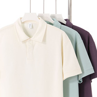 T-shirt court pour homme tendance d'été, coupe classique, 100% coton, tissu dobby, uni, couleur unie, 'effet glacé', vintage, séchage rapide