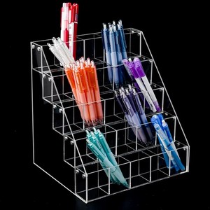 Acrylic đa tầng Bút hiển thị đứng văn phòng phẩm cửa hàng đa lỗ bút bán lẻ hiển thị chủ - Product Image 5