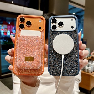 Nuovo Set di Custodie Magnetiche di Lusso con Diamanti Flash/<span class=keywords><strong>Cover</strong></span> per Carte con Strass Flash per <span class=keywords><strong>iPhone</strong></span> 17-11 <span class=keywords><strong>Pro</strong></span> Max Full Diamond 17Air - Product Image 2