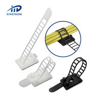 ACT Clip de fil auto-adhésif en nylon pour caméra de tableau de bord automobile Support de fil GPS Organisateur de câble en plastique