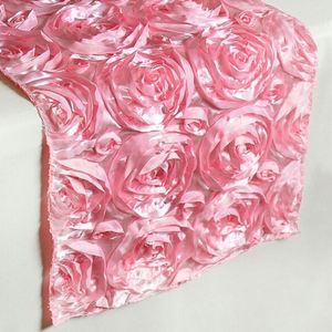 Camino de Mesa Satinado 3D Ecológico, Decorativo para Hotel, Bordado con Rosas, Adorno para Bodas del Fabricante - Product Image 1