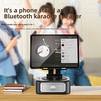 Penyangga Ponsel 3-in-1 dengan Speaker |   Audio HiFi 5W Full-Range |   360 °   Dudukan Lipat Putar |   Dudukan Streaming Tablet PK05