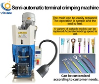 Máquina de Crimpado de Terminales para Conectores Automotrices Semiautomática YH-2.0ST 2T, Aplicador de Conexión Europea, Fuerza de 20KN, 0.5-4MM2