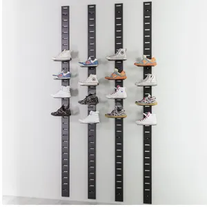 Custom Floating Shoe Display Shelves Aluminum Shoe Store Display Stands Holder Wall Mounted Display Rack