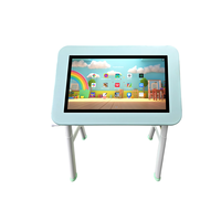 Table d'apprentissage et de jeu intelligente Polikids avec écran tactile LED, Wi-Fi intégré, design portable - Grande table d'apprentissage interactive