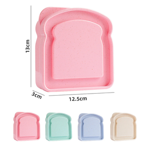 Çok fonksiyonlu PP plastik buğday hasır tutucu gıda depolama için öğle yemeği kutuları-sandviç ekmek Pizza kek dilim için tost ekmeği öğle yemeği - Product Image 6