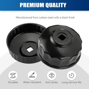 Jeu de clés à filtre à huile 15 pièces, kit d'outils de démontage de boîtier de filtre à huile de type coupelle, douille de capuchon de filtre à huile - Product Image 2