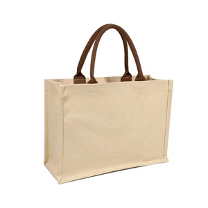 Sac fourre-tout en toile de Jute, Film plastique épais laminé de haute qualité imperméable à l'eau voyage plage shopping - Product Image 2