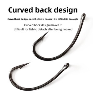 Hameçon à dos courbé en acier au carbone à longue tige pour la pêche à la carpe européenne, avec tube intégré pour la pêche à la mouche (<span class=keywords><strong>nymphe</strong></span>, hair rig) - Product Image 2