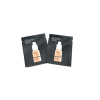 Sachet d'échantillon cosmétique finition mate, emballage plat scellé sur 3 côtés, pochette en plastique et feuille, petit sachet pour soins de la peau avec impression