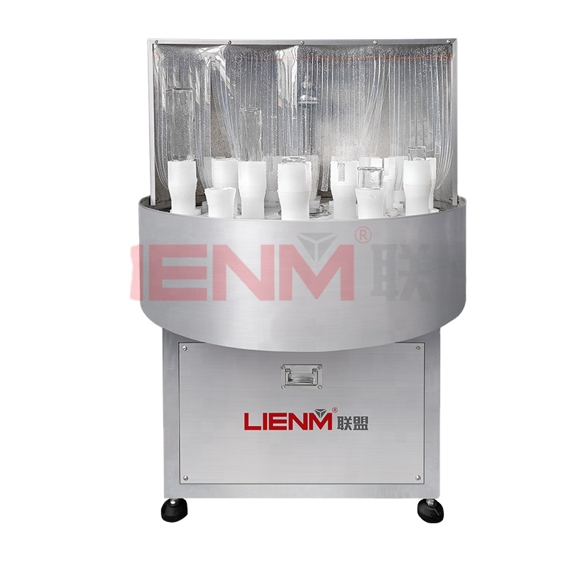 Полуавтоматическая вращающаяся косметическая машина Lienm для мытья духов, лосьона, стеклянных пластиковых бутылок
