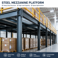 Plateforme en acier sur mesure pour prétraitement de surface, longue durée de vie pour usage cyclique, système de stockage industriel pour entrepôt