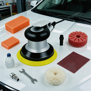 Machine à polir légère de 5 pouces, sans aspiration, 12000 tr/min, avec poignée pistolet, orbite de 5,0 mm, kit d'outils pour la restauration de peinture automobile - Product Image 6