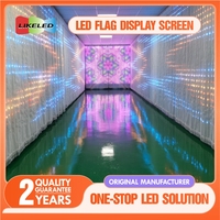 Écran d'affichage LED pliable P1.2/P1.5 pour spectacle de drones, film transparent en maille LED, écran tapis magique LED, affichage holographique volant
