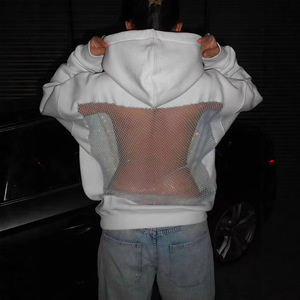 Nuova <span class=keywords><strong>felpa</strong></span> da <span class=keywords><strong>donna</strong></span> Sexy con cappuccio in Mesh e Design <span class=keywords><strong>oversize</strong></span> alla moda Streetwear alla moda - Product Image 3
