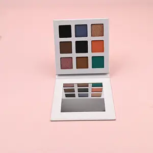 Palette de fards à paupières longue tenue imperméable à l'eau 9 couleurs Combinaison de couleurs supérieure personnalisée de marque privée