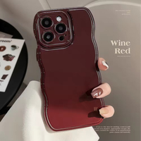 Coque souple TPU anti-chute coque de téléphone coussin d'air caractéristique de vague housse de protection antichoc compatible avec pour iPhone 16 15 14