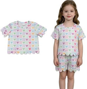 En stock: Conjuntos de boutique, ropa casual de verano para niñas con lazos de ciervo, ropa del sur al por mayor, nueva moda de fábrica, ropa para niños pequeños - Product Image 4