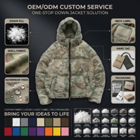 Veste matelassée camouflage personnalisée OEM ODM pour homme, manteau à capuche camouflage, parka d'hiver oversize, marque privée, faible MOQ, directement de l'usine