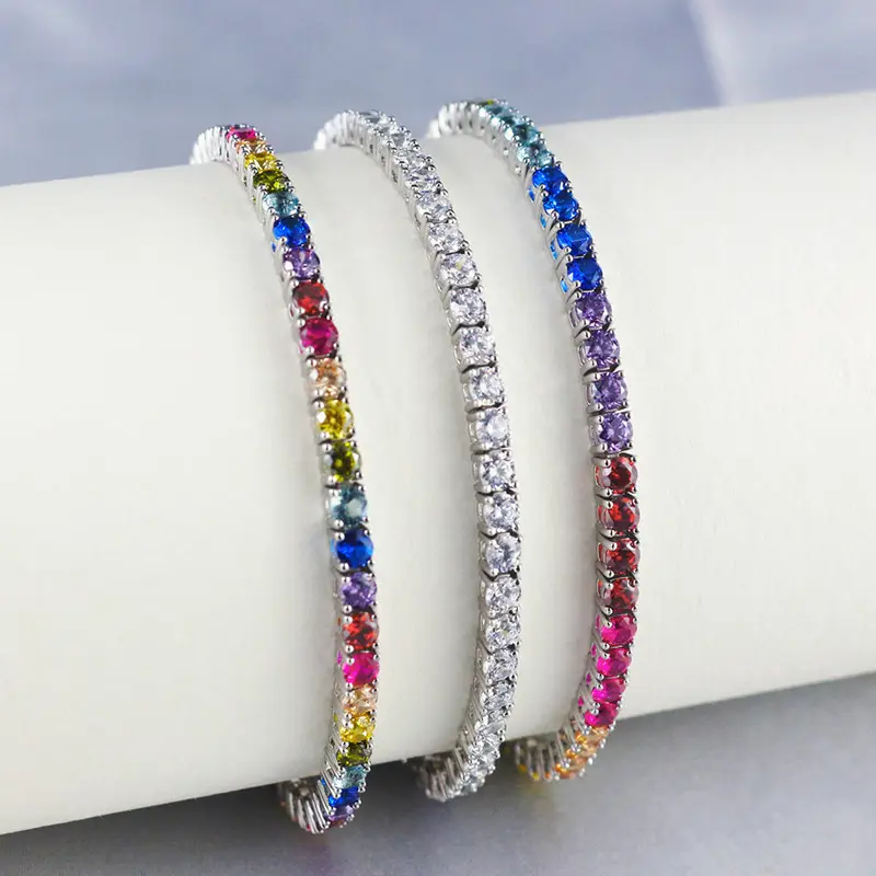 Wholesale custom 925 sterling silver fine jewelry bracelet wild Popularity fashion jewelry tennis bracelet for women