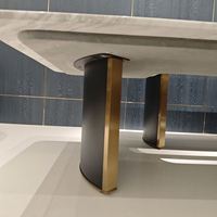 Meubles de luxe modernes de haute qualité en gros, table basse en marbre naturel pour hôtel, salon