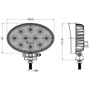 E-Mark approuvé 5.5 pouces <span class=keywords><strong>tracteur</strong></span> ovale lumière LED 40W 3600LM Protection contre les surtensions IP67 LED lumière de travail pour l'agriculture de nuit améliorée - Product Image 4