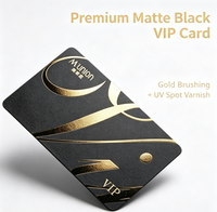 Carte de membre VIP personnalisée de luxe, gaufrée, en PVC mat, carte cadeau d'entreprise en métal, carte à puce intelligente NFC UV pour club et hôtel