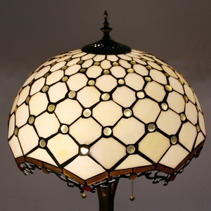 LongHuiJing Tiffany 63In Antique Bronze Bead Lampshade Stained Glass Floor Lamp with <b>Pull</b> Chain <b>Switch</b> - Product Image 6