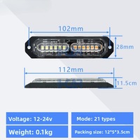 Xiongke C1 12V/24V Bernsteinfarbene LED-Seitenmarkierungsleuchte |   Hochintensives 6W Aluminium-Blinklicht für LKWs und Einsatzfahrzeuge
