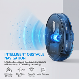 PS1 Robot Vacuum Cleaner 15000Pa Suction Gyro Smart Mapping Tuya APP 3in1 Sweep <b>Mop</b> Robotic Cleaner For Pet Hair - Product Image 2