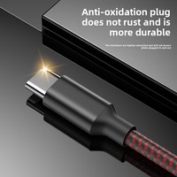 Kabel Data Nilon Anyaman USBA ke Type-C untuk Kamera, Ponsel, Komputer, Kabel USB Pengisian Cepat, Transfer Data