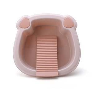 Bac à linge avec planche à laver en plastique, grande taille, pour bébé, étudiant, dortoir, usage domestique - Product Image 5