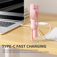 Nouveau décor de bureau portabilité minimaliste ventilateur de pulvérisation de bureau refroidissement mini ventilateur portable avec batterie externe mini ventilateur à jet à 4 vitesses