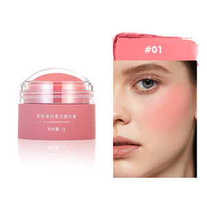 Blush in Crema Morbida a 6 Colori per Feste Sensoriali, Trucco Rosa, Pigmento Minerale, Fard in Polvere, Bronzer - Product Image 6