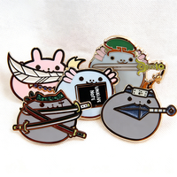 Cadeaux en métal personnalisés, épingles à revers en émail dur mignonnes sur le thème de l'anime, épingles dorées, broches souvenirs, épingles en émail dur